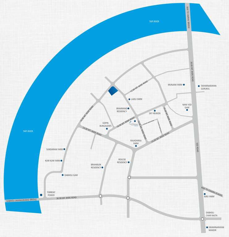  kiran classic towers 3 Location Plan
