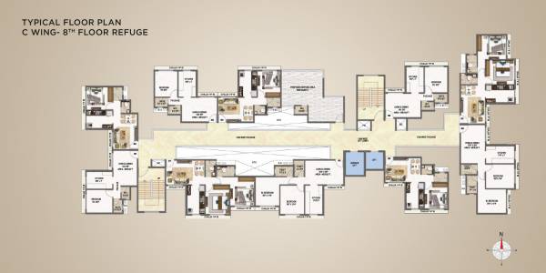  mangalam Building No 2 Wing C Cluster Plan for 8th Floor