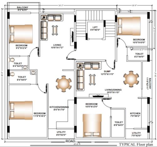  surya-vamshi-comforts Surya Vamshi Comforts Cluster Plan from 1st to 5th Floor