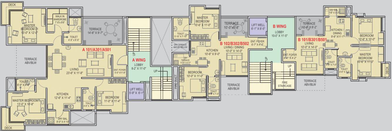  silver brook wing a Silver Brook Wing A 1st, 3rd & 5th Floor Cluster Plan