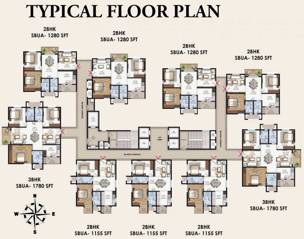  tranquility Block 1 Cluster Plan from ground to 24th Floor