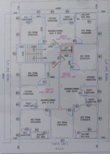  apartment-one Apartment One Cluster Plan from 1st to 4th Floor