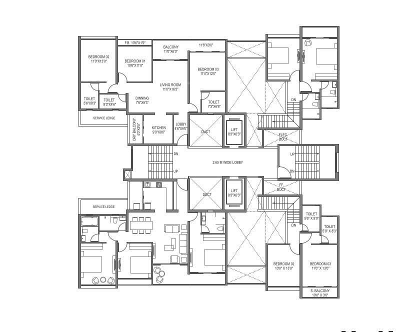  mirari phase 2 Building D Cluster Plan from 2nd to 20th Floor