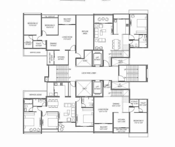  mirari-phase-2 Building D Cluster Plan from 7th to 17th Floor