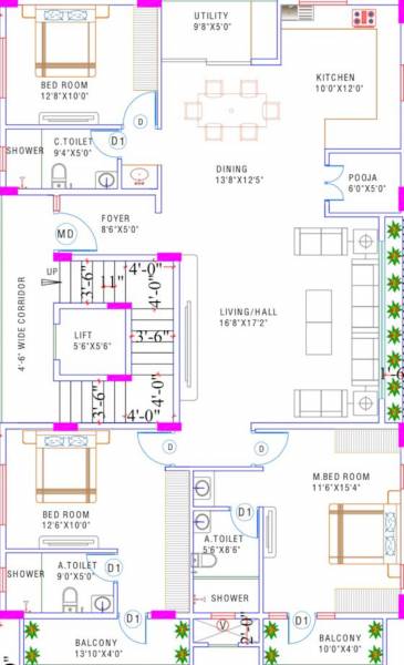  murthy-enclave Murthy Enclave Cluster Plan from 1st to 2nd Floor