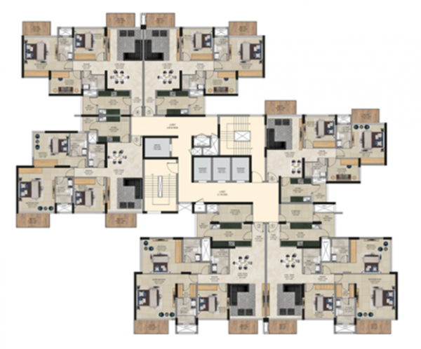 9pbr-tower-b1 9PBR Tower B1 Cluster Plan