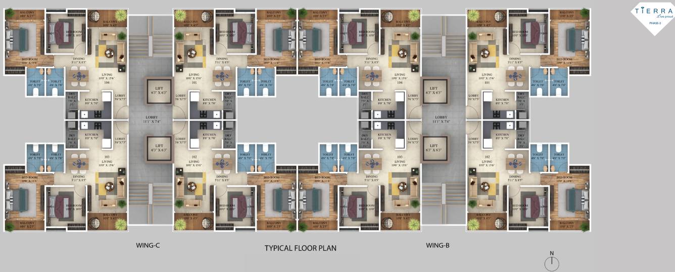  phase 2 B Wing Cluster Plan