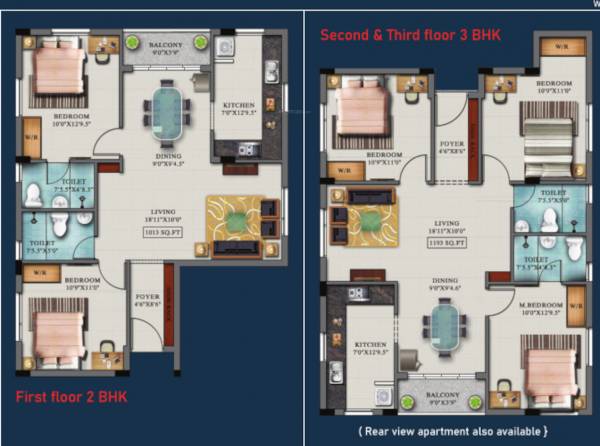  kanda Kanda Cluster Plan from 1st to 3rd Floor