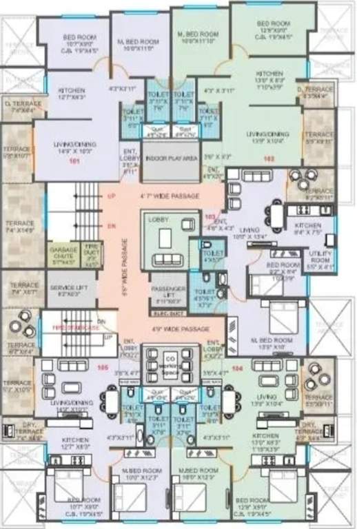  aditya shagun Building A Cluster Plan For 1st Floor