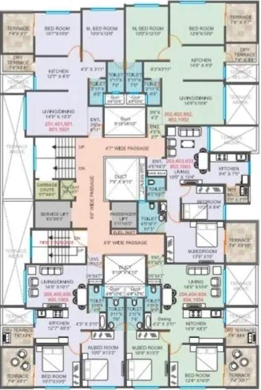  aditya shagun Building A Cluster Plan From 2nd To 10th Floor