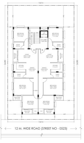  irs-bengal-co-operative-society IRS Bengal Co Operative Society Cluster Plan from 1st to 4th Floor