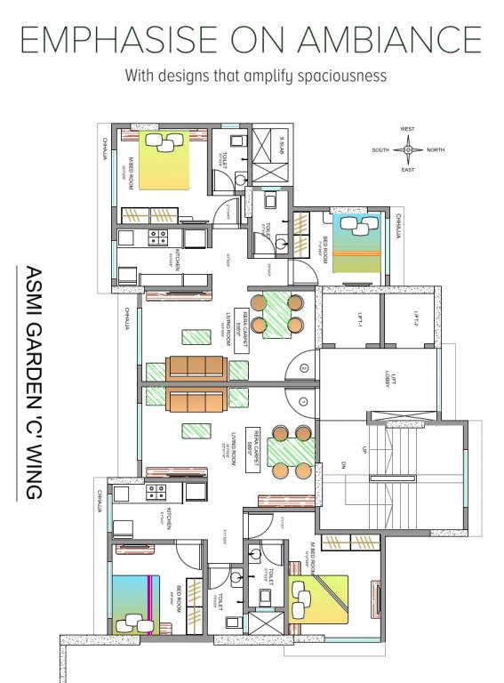  asmi garden C Wing Cluster Plan