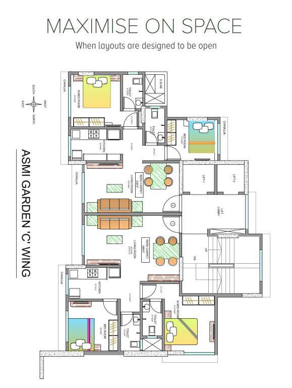  asmi garden C Wing Cluster Plan