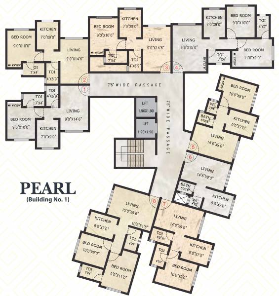  enclave Pearl Typical Cluster Plan