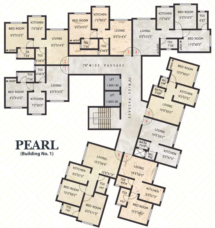  enclave Pearl Typical Cluster Plan