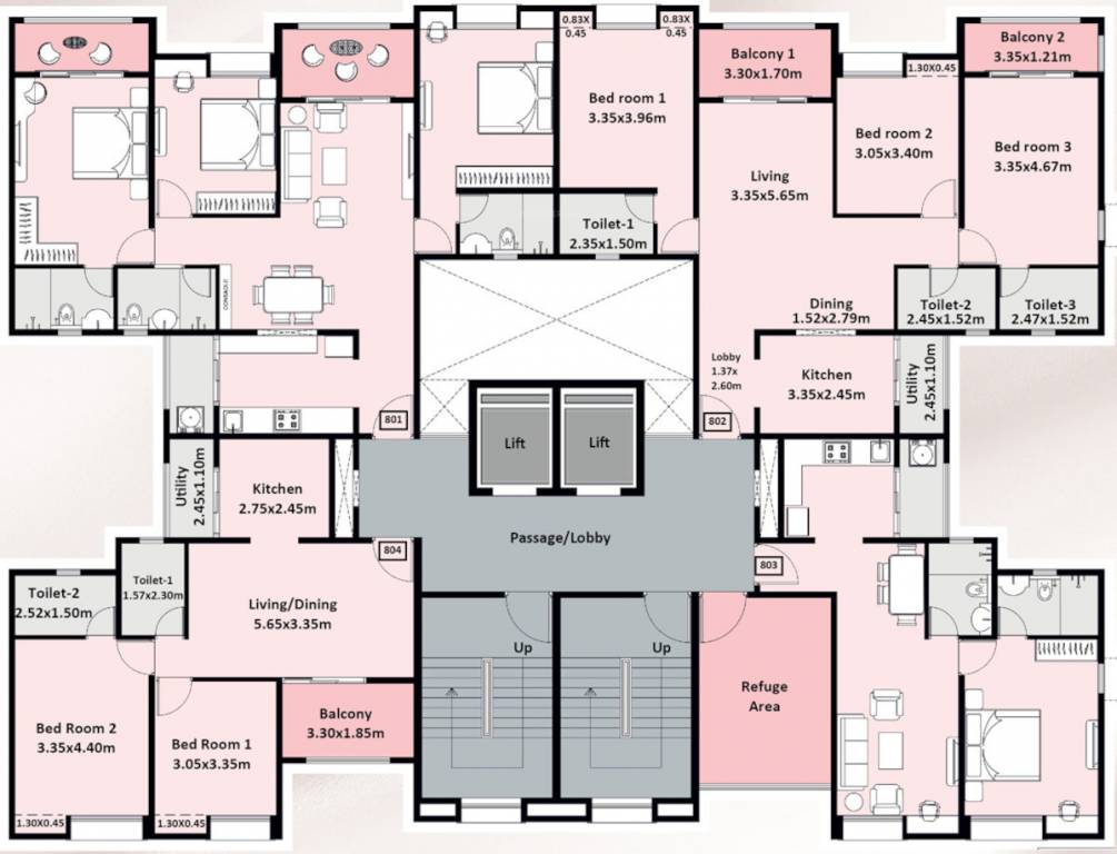  era Wing  A Cluster Plan For 8th Floor