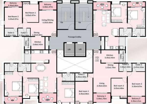  era Wing- G Cluster Plan From 1st to 13th Floor Except 8th Floor
