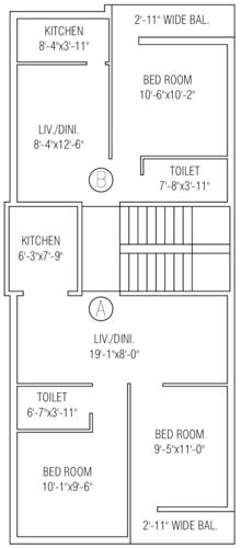  shivalik-apartment Shivalik Apartment Typical Cluster Plan