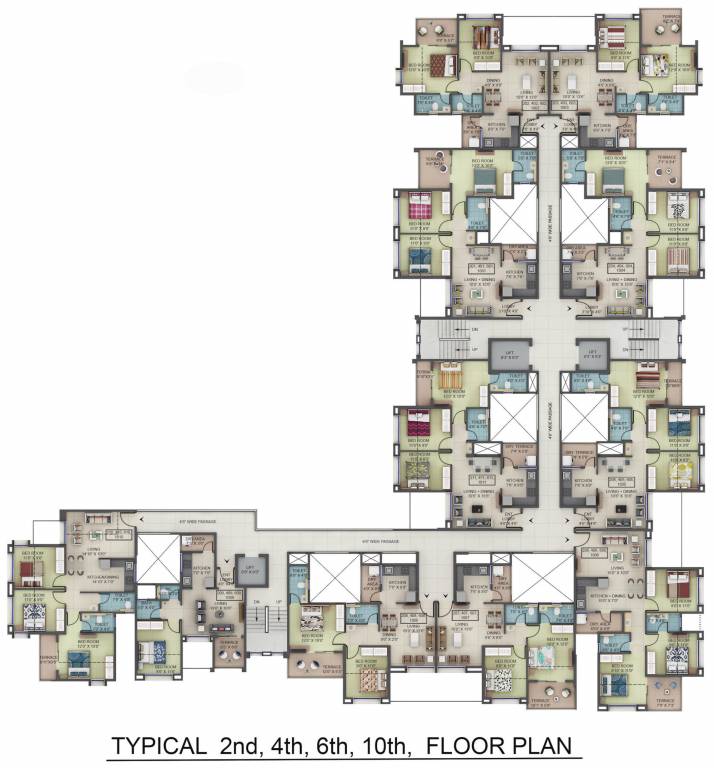  simplicity phase 4 a wing A Building Cluster Plan from 2nd to 10th Floor