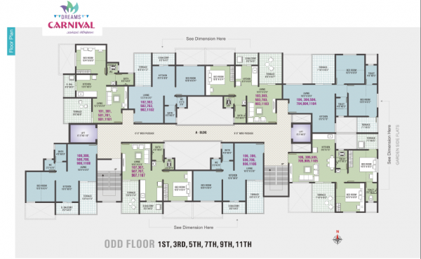 clusterPlan of Sam Dreams Carnival B Building