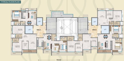  one Wing A And Wing B Cluster Plan from 1st to 22th Floor