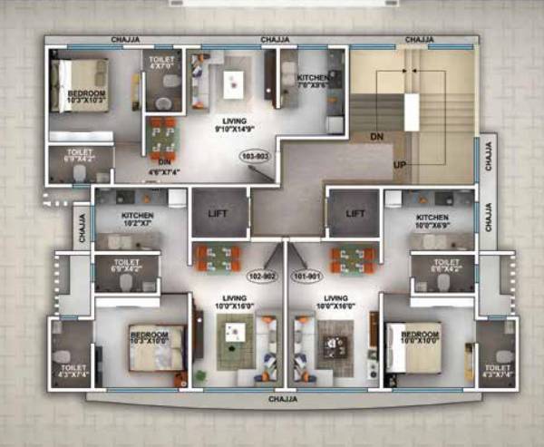  gulmohar Gulmohar Cluster Plan Typical
