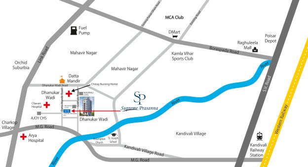  kandivali sai prassana chs ltd Location Plan