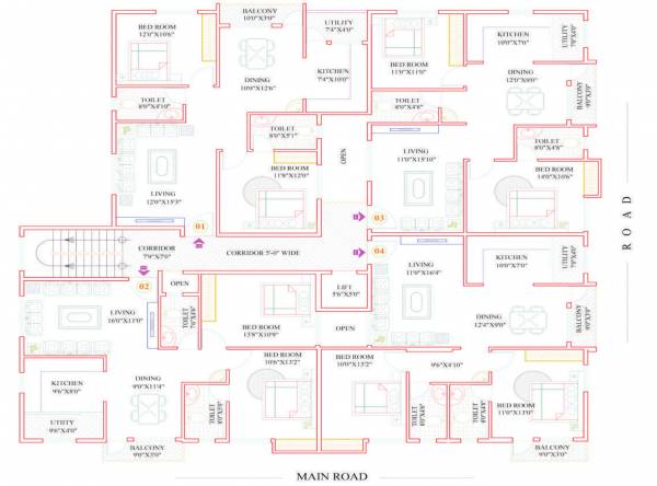  india-s-harmony India s Harmony Cluster Plan For Typical Floor