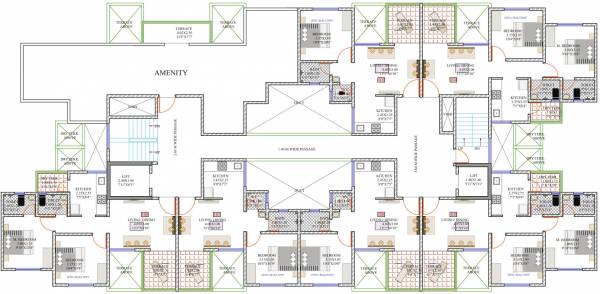  homes Primal Homes Cluster Plan for 1st Floor