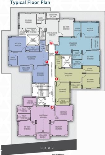  exotica Bhagat Exotica Cluster Plan from 1st to 4th Floor