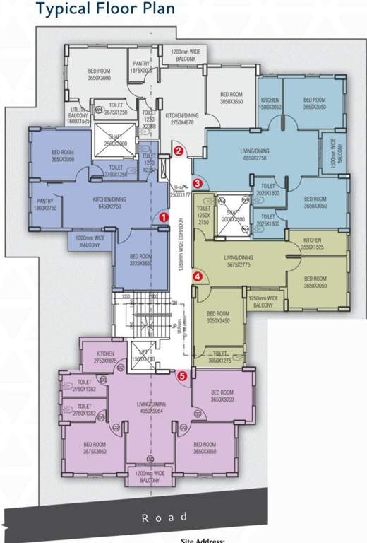  exotica Bhagat Exotica Cluster Plan from 1st to 4th Floor