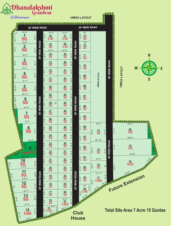  dhanalakshmi grandeur Layout Plan
