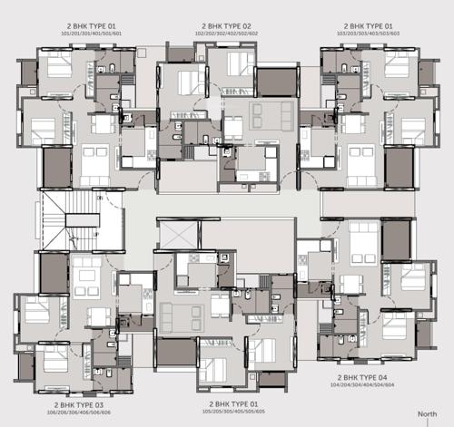  rachana Rachana Cluster Plan from 1st to 6th Floor