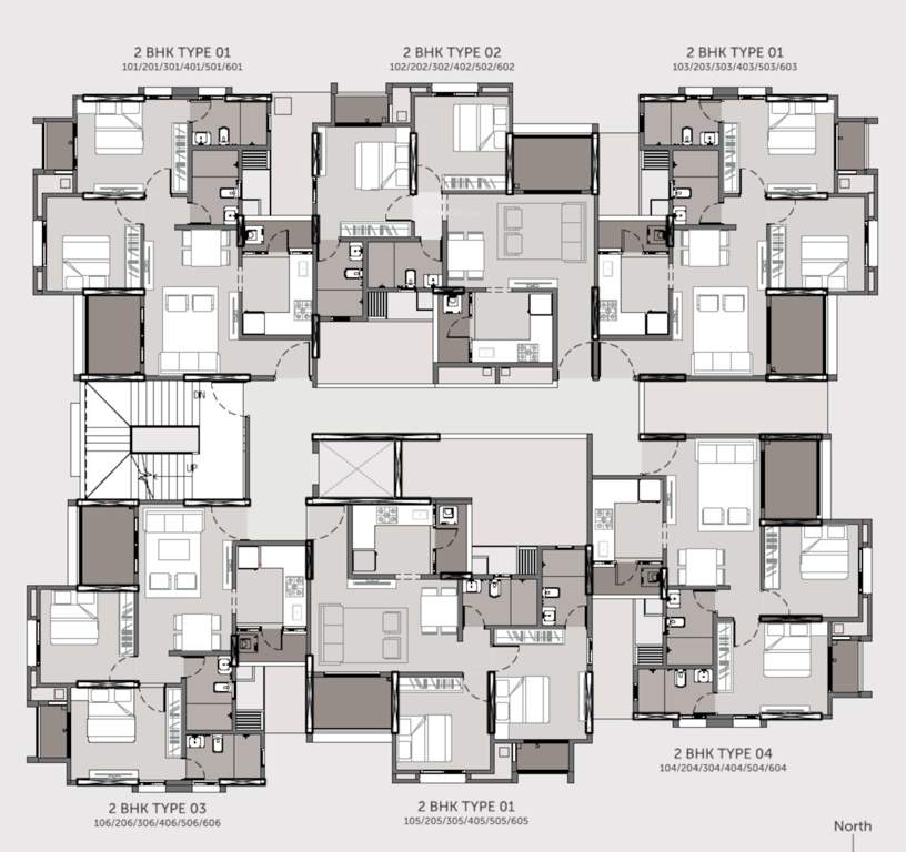  rachana Rachana Cluster Plan from 1st to 6th Floor