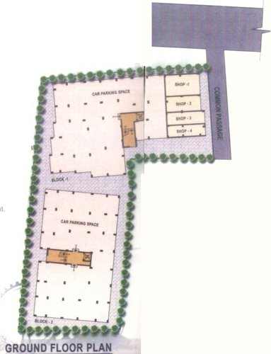  sunflower-tower Block 1 And Block 2 Cluster Plan for ground Floor