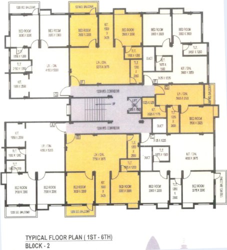  sunflower-tower Block 2 Cluster Plan from 1st to 6th Floor