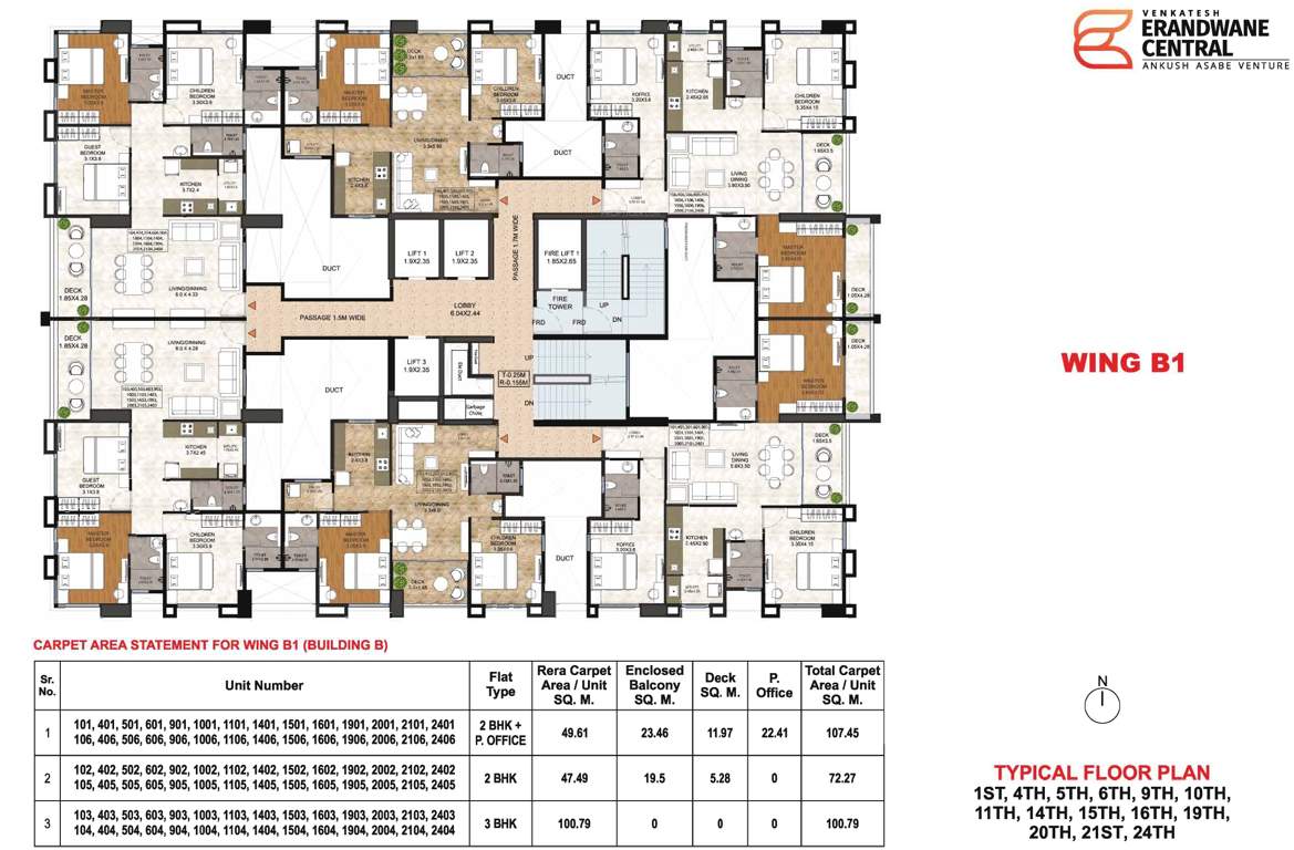  venkatesh erandwane central building b1 phase 2 Building B1 Residential Cluster Plan