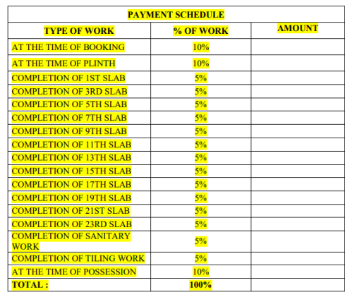 smart-homes Time Linked Payment (TLP) Payment Plan
