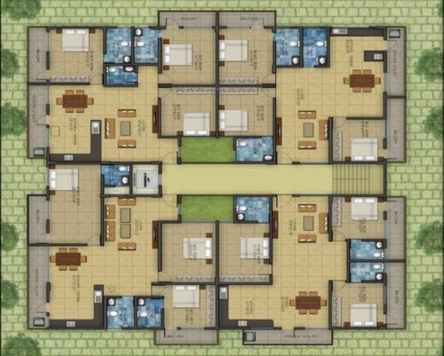  the-elegant-habitat The Elegant Habitat Cluster Plan from 1st to 4th Floor