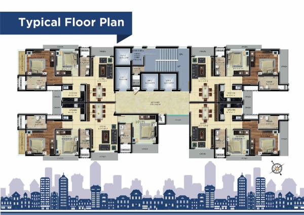  skystar Skystar Cluster Plan For Typical Floor