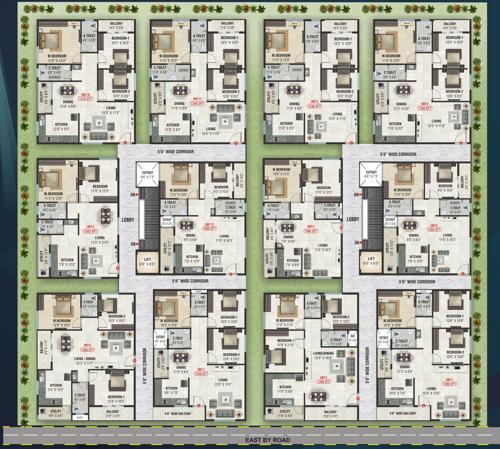  neo Sri Nandana Neo Cluster Plan from 1st to 5th Floor