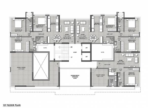  murli Atharvmurli Cluster Plan for 1st Floor