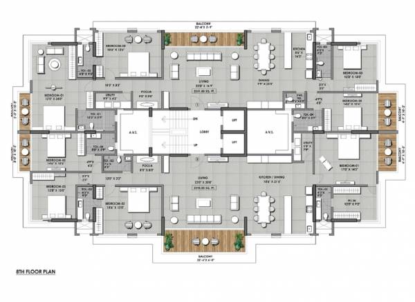  murli Atharvmurli Cluster Plan for 8th Floor