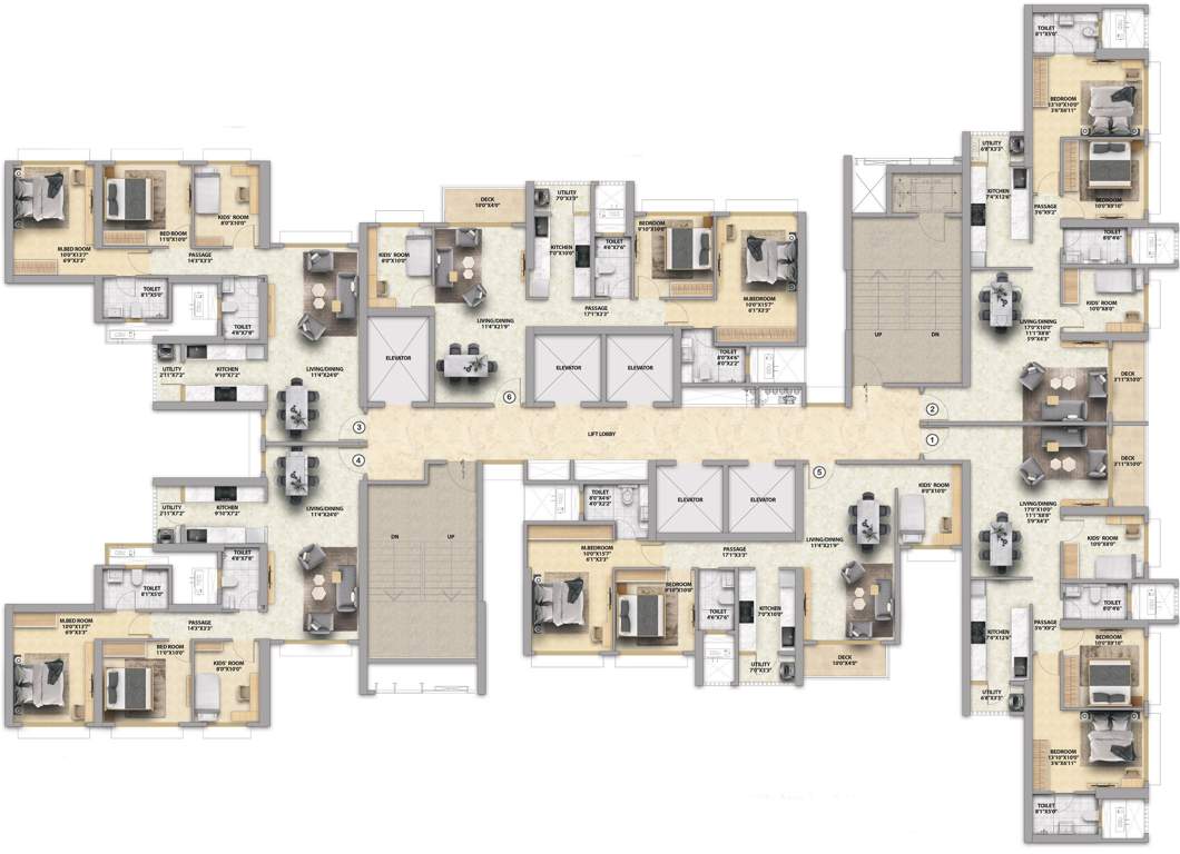  bliss wing f Wing F Cluster Plan For 19th Floor And Above Floor