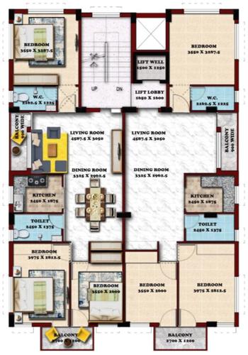  mig-co-operative Mig Co Operative Cluster Plan from 1st to 4th Floor