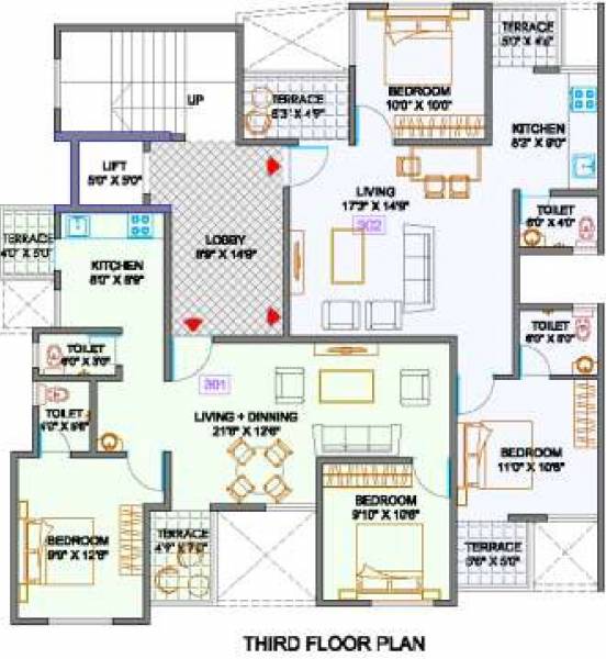  paradise Pathan Paradise A Cluster Plan for 3rd Floor