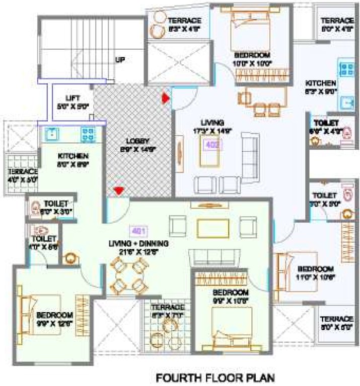  paradise Pathan Paradise A Cluster Plan for 4th Floor
