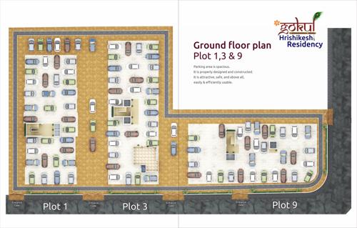  gokul-hrishikesh-residency-wing-3 Gokul Hrishikesh Residency Wing 3 Cluster Plan for ground Floor