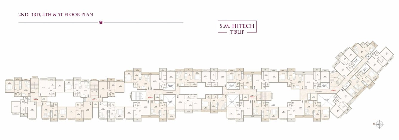  hitech tulip S M Tulip Cluster Plan from 2nd to 5th Floor