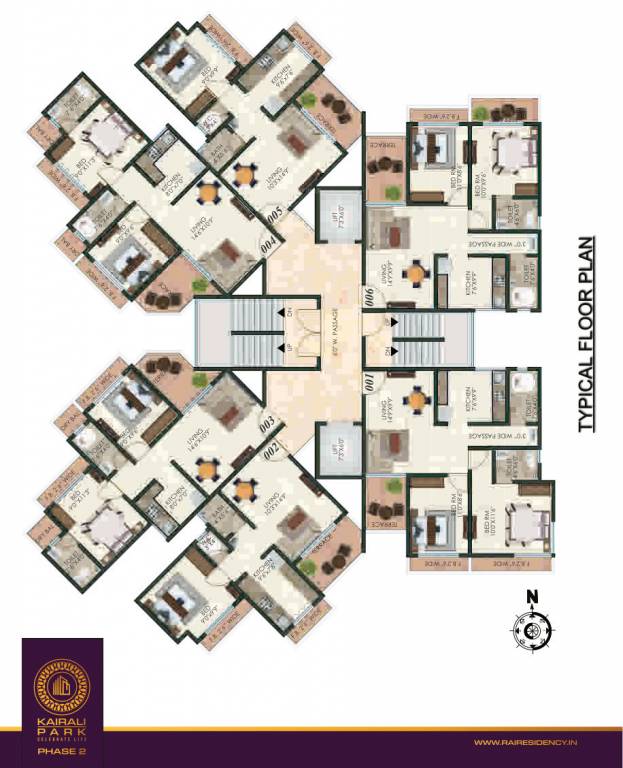  kairali park phase ii Building No 2 A Wing Cluster Plan